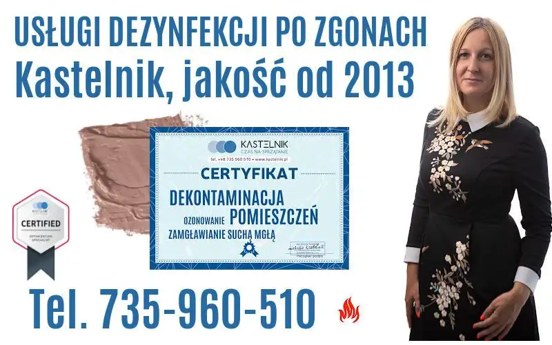Certyfikat dezynfekcja po zgonie Gdynia.