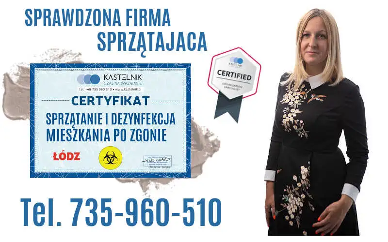 Certyfikat firmy sprzątającej Kastelnik.
