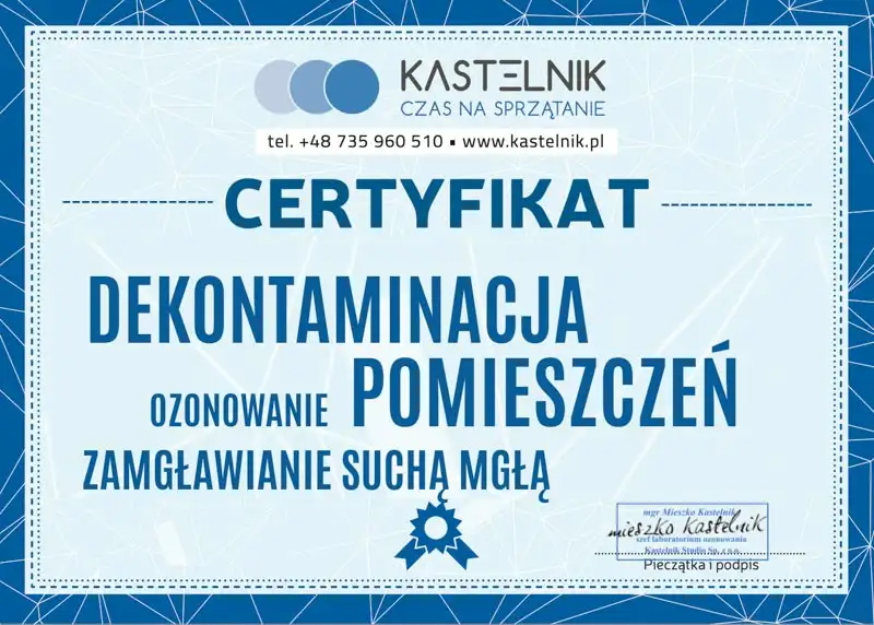 Certyfikat sprzątania po zmarłym w Brzegu