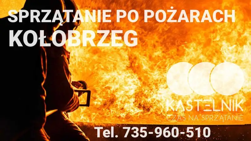 Usuwanie skutków pożaru w Kołobrzegu