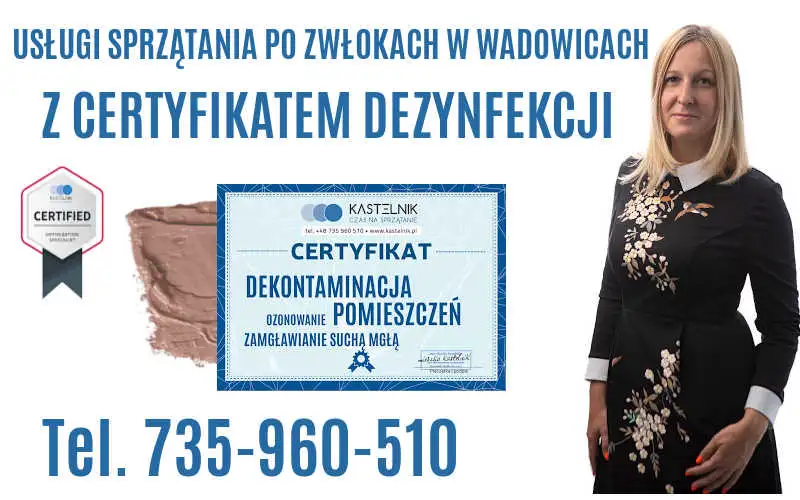 Usługi sprzątania - certyfikat Kastelnik.