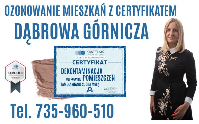 Certyfikat ozonowania - Dąbrowa Górnicza.